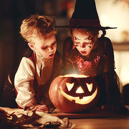 Kids enjoying Halloween