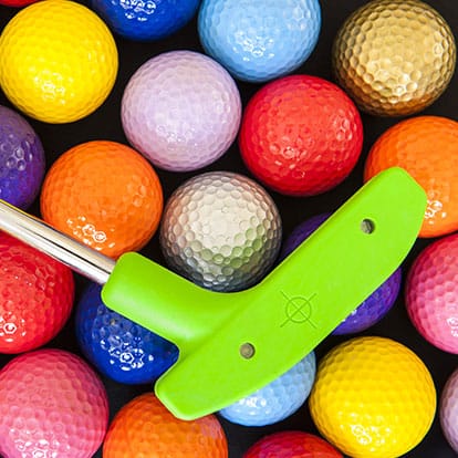 Miniature Golf Balls and Club