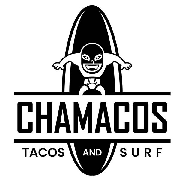 Chamacos Tacos and Surf logo.