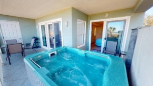 A Tybee Island rental with a hot tub to relax in after visiting a local spa.