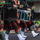 Drummers taking part in the St. Patrick's Day parade in Savannah.