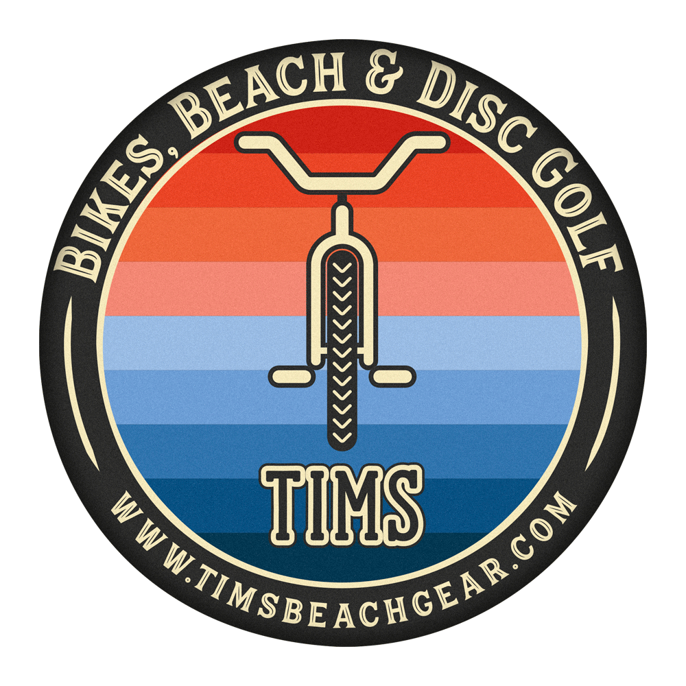 Tim's, Bikes, Beach & Disc Golf Logo